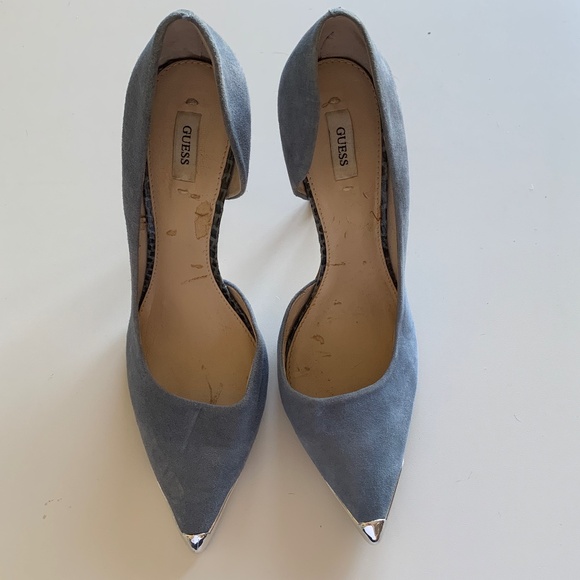 10 • Blue Suede Heels - Picture 1 of 3